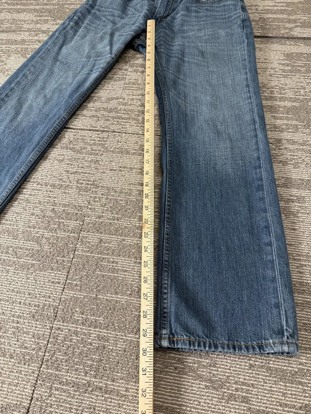 Levis 559 Jeans Mens 32x30 Blue Relaxed Straight Medium Wash Red Tab Zip Fly